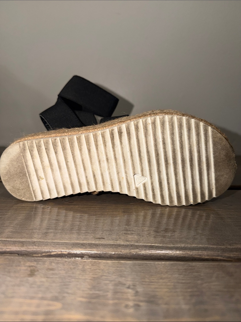 Steve Madden Black Bandi Platform Wedge Sandals - Picture 5 of 10
